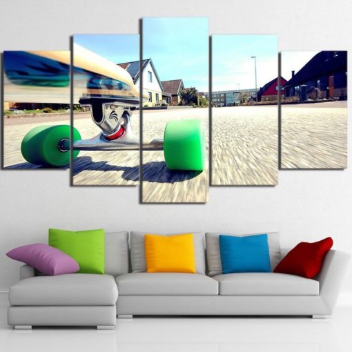 Skateboard Wall Art, Skateboard Canvas Art, Skateboard Canvas Print, Skateboard Multi Panels Canvas, Skateboard Decor, Man Cave Decor