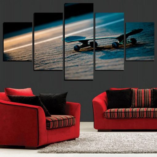 Skateboardig Canvas Art, Skateboard Wall Art, Skateboard Canvas Print, Skateboard Multi Panels, Skateboard Split Canvas, Man Cave Decor