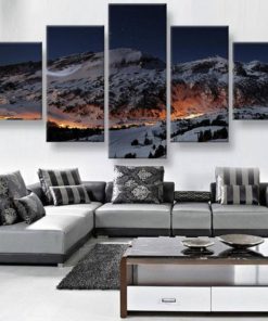 Snow Mountain Canvas Art, Snow Mountain Wall Art, Snow Mountain Wall Decor, Snow Mountain Large Canvas Print, Landscape Framed Canvas
