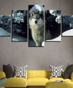 Wolf Wall Art, Wolf Canvas Art, Wolf Painting,Multi Panel Canvas, Canvas Print, Large Wall Art,Framed