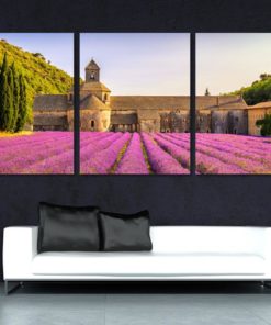Abbey of Senanque in France Large Canvas Print, French Wall Decor