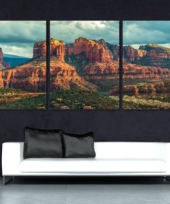 Sedona Mountain Panoramic Photo, Arizona Canvas Print, Arizona Photo Arizona Wall Art Sedona Red Rock Poster Nature Canvas Housewarming Gift