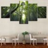 Framed Forest Wall Art, Woodland Canvas Art, Trees Painting, Forest Canvas Print, Multi Panel, Split Canvas, Green Wall Decor, Landscape
