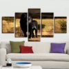 Lion Wall Art, Lion Canvas Art, Black Lion Canvas Print, Multi Panels, Split Canvas Art, Home Decor, Wall Decor, Framed Wall Art, Lion Lover