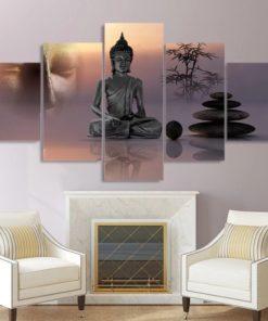 Buddha Wall Art, Buddha Canvas Art, Buddhism Canvas Set, Relaxing Multi Panel, Home Decor, Large Wall Decor, Poster, Framed Split Canvas
