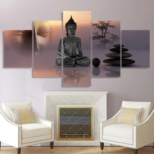 Buddha Wall Art, Buddha Canvas Art, Buddhism Canvas Set, Relaxing Multi Panel, Home Decor, Large Wall Decor, Poster, Framed Split Canvas