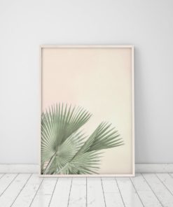 Wall Art Fan Palm Leaf Print Tropical Decor Botanical Wall Art Plant Wall Art Prints Leaves Print Tropical Wall Art Prints