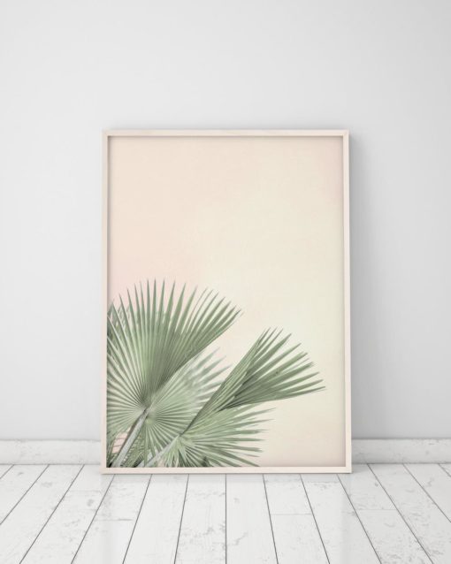 Wall Art Fan Palm Leaf Print Tropical Decor Botanical Wall Art Plant Wall Art Prints Leaves Print Tropical Wall Art Prints