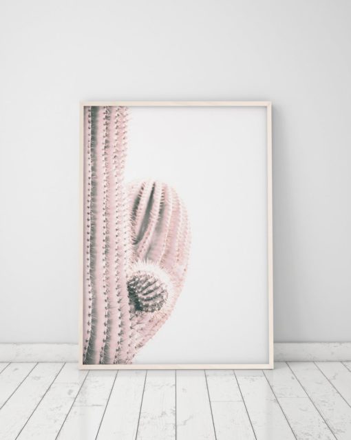 Wall Art Pink Cactus Print Art Trendy Modern Art Cactus Decor Cactus Minimalist Wall Art Prints