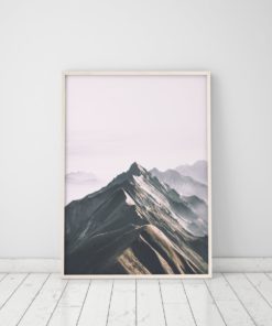 Wall Art Mountain Art Nature Prints Mountains Mountain Wall Art Pink Wall Art Prints Mountain Print
