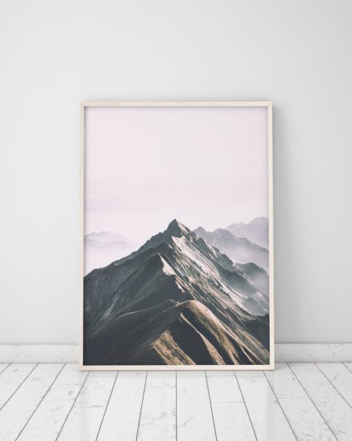 Wall Art Mountain Art Nature Prints Mountains Mountain Wall Art Pink Wall Art Prints Mountain Print