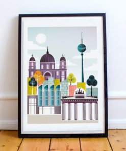 Berlin Print | Travel Poster | City Skyline Print | Colourful Wall Art | Travel Nursery Art