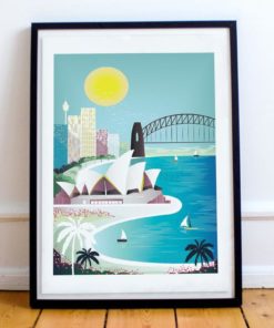 Sydney Poster | Sydney Opera House | Australia Wall Art | Travel Poster | Cityscape Wall Art : SYDPP01