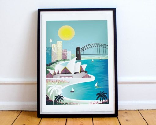 Sydney Poster | Sydney Opera House | Australia Wall Art | Travel Poster | Cityscape Wall Art : SYDPP01