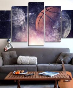Basketball Wall Art, Basketball Canvas Art, The Basket World Canvas Print, Basketball Decor, Basketball Lover Gift, Framed