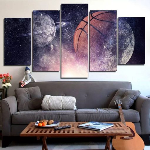 Basketball Wall Art, Basketball Canvas Art, The Basket World Canvas Print, Basketball Decor, Basketball Lover Gift, Framed