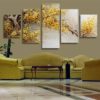 Yellow Flower Wall Art, Flower Canvas Art, Floral Painting, Floral Wall Decor, Yellow Wall Art,Large Yellow Wall Art Framed,Mural