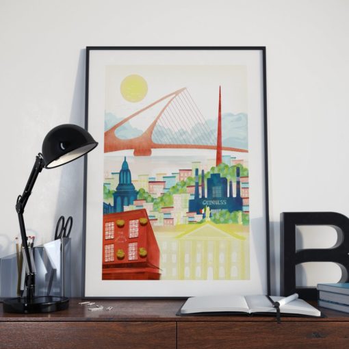 Dublin Print | Large Dublin Poster | Travel Decor | Dublin Wall Art