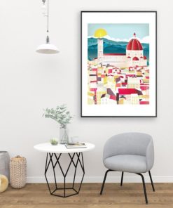 Florence Print | Florence Poster | Florence Wall Art | City Skyline Art Print