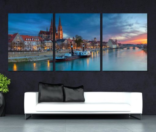 Regensburg Panoramic Print Regensburg Canvas Art Regensburg Skyline Extra Large Regensburg Print Regensburg Wall Art German Regensburg Photo