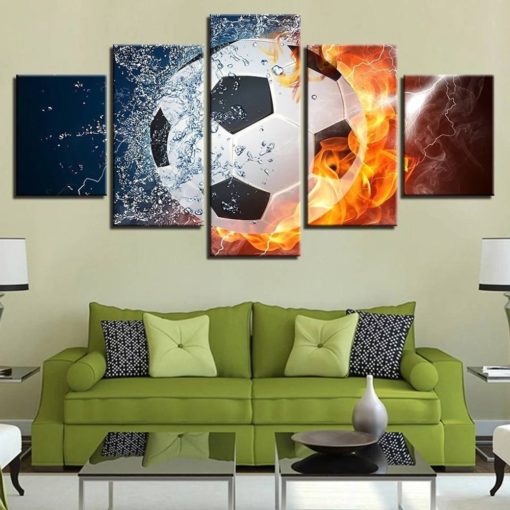 Soccer Wall Art,Soccer Wall Decor,Soccer Canvas Print,Soccer Painting,Soccer Poster, Soccer Multi Panel Set,Soccer Ball Large Canvas Art