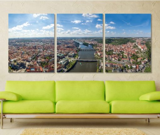 Prague Panoramic Canvas Art Prague Photo Czech Republic Prague Skyline Prague Wall Art Prague Art Prague Print Czech Wall Art Prague Poster