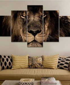 Lion Canvas Art, Lion Wall Decor,Multi Panels Lion Canvas Print, Split Canvas, Framed Wall  Decor, Home Decor, Mural, Gift for Lion Lover