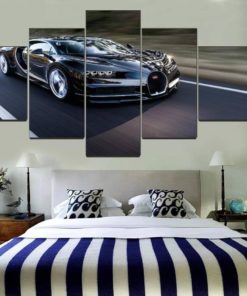 Sports Car Wall Art, Sports Car Canvas Art, Bugatti Chiron Wall Decor, Multi Poster Decor, Home Decor, Office,Man Cave Decor