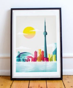 Toronto Print | Toronto Poster | Canada Poster | Skyline Wall Art | Toronto Travel Poster | Cityscape Wall Decor