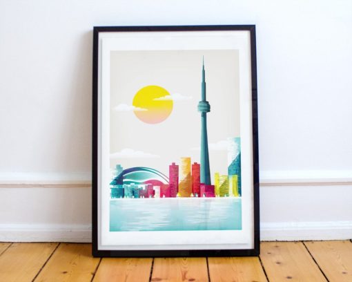 Toronto Print | Toronto Poster | Canada Poster | Skyline Wall Art | Toronto Travel Poster | Cityscape Wall Decor