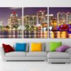 West Palm Beach Panoramic Canvas Art Palm Beach Canvas Print Palm Beach Photo Florida Skyline Florida Wall Art Florida Print Florida Decor
