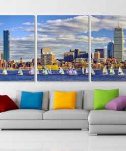 Boston Panoramic Canvas Print Boston Skyline Boston Photo Boston Canvas Art Massachusetts Canvas Boston Print Boston Wall Art Boston Poster