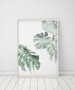 Wall Art Monstera Leaf Print Botanical Wall Art Leaf Print Plant Wall Art Prints Leaves Print
