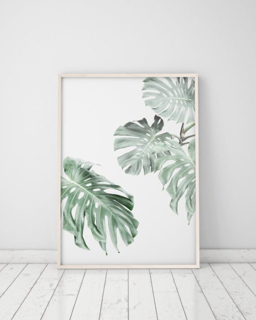 Wall Art Monstera Leaf Print Botanical Wall Art Leaf Print Plant Wall Art Prints Leaves Print
