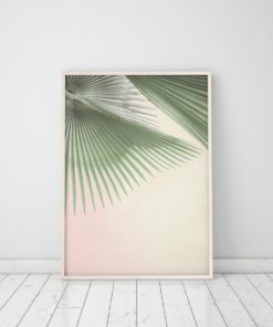 Wall Art Fan Palm Leaf Print Tropical Decor Botanical Wall Art Plant Wall Art Prints Leaves Print Tropical Wall Art Prints