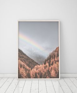 Wall Art Rainbow Art Forest Print Girls Room Decor Digital Download Girls Room Wall Art Prints