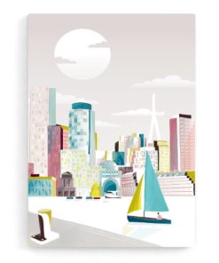 Boston Skyline | Boston Poster | Canvas Wall Art | Boston Cityscape | Ready to Hang