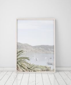 Wall Art Coastal Decor Ocean View Beach Wall Art Print Yacht Print Palm Trees Print Yacht Art Coastal Wall Art