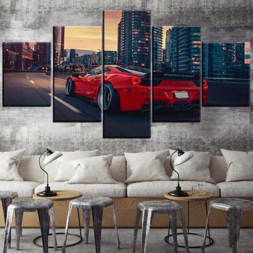 Ferrari Spider Wall Art, Ferrari Spider Canvas Art, Wall Decor, Ferrari Lover, Street Car, Gift For Him, Split Canvas, Multi Panel, Car Post