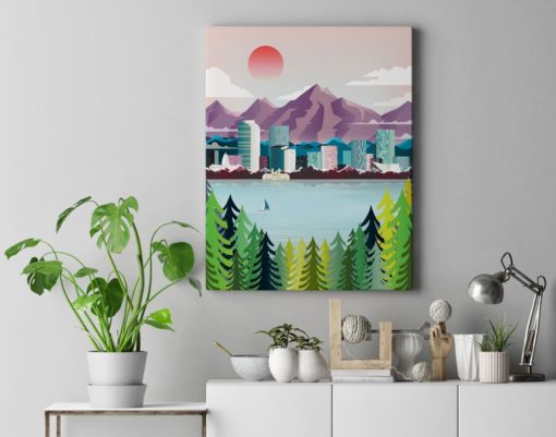 Denver Canvas Wall Art | Colorado Art Print | Rocky Mountains | Travel Poster