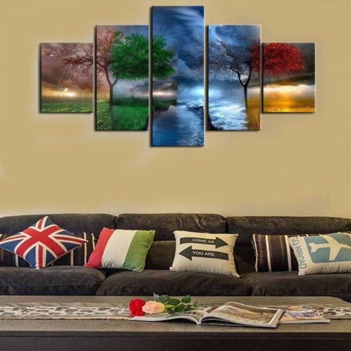 5 Pieces Four Seasons Mother Nature Canvas