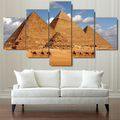Pyramid Wall Art, Egypt Canvas Art, Egyptian Wall Decor, Egyptian Decor, Split Canvas, Multi Panel, Egypt Lover, Framed Poster, Large Canvas