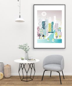 Chicago Print | Chicago Wall Art | Illinois Poster | Cityscape Wall Art