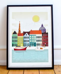 Copenhagen Print | Nyhavn | Copenhagen Poster | Denmark | Scandinavian Decor