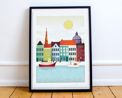 Copenhagen Print | Nyhavn | Copenhagen Poster | Denmark | Scandinavian Decor