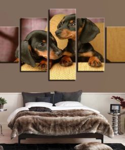 Dachshund Wall Art, Puppies Wall Art,  Dachshund Canvas Art, Dog Wall Art, Puppies Photo, Puppies Poster, Multi Panel Decor, Dog Lover Gift