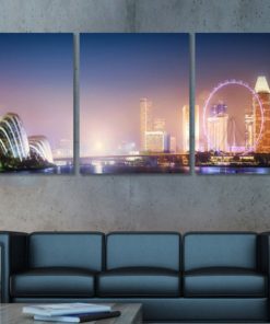Singapore Panoramic Canvas Art Singapore Wall Art Singapore Skyline Singapore Print Singapore Photo Singapore Poster Singapore Wall Decor