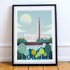 Washington Print | City Skyline Art | Washington Poster | Lincoln Memorial Print | Travel Wall Art