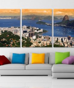 Rio De Janeiro Panaramic Canvas Art Large Rio De Janeiro Skyline Brazil Canvas Rio Photo Rio Wall Art Brazil Decor Rio Gift Home Decor