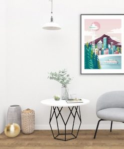 Seattle Skyline Print | Seattle Wall Art | Washington State Art